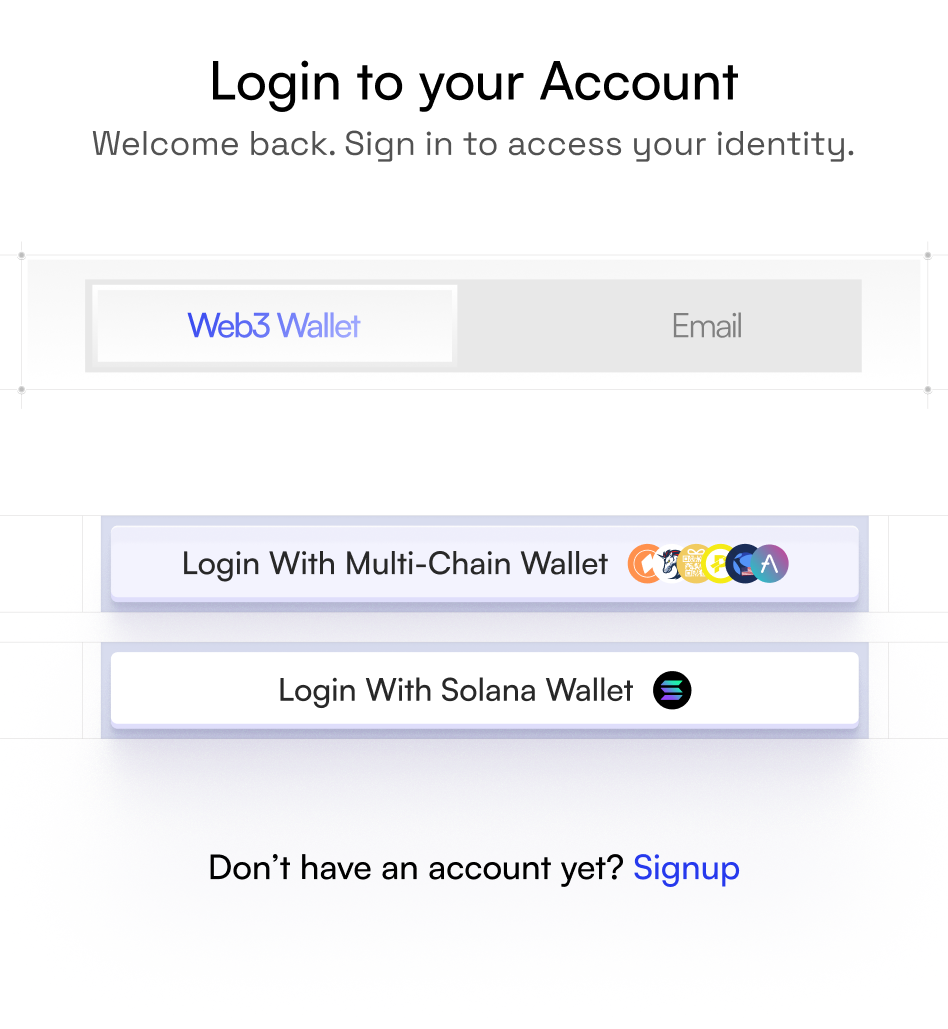 Connect your Wallet screen preview